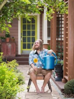 French Blue Watering Can -Garden Care Supplies 06341 1376 tif