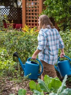 French Blue Watering Can -Garden Care Supplies 06341 1390 tif