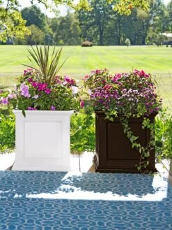 Fairfield Self-Watering Square Planter, 20” X 20” -Garden Care Supplies 39618 3022 001E tif