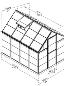 Canopia® By Palram Harmony™ Greenhouse, 6' -Garden Care Supplies 8588022 11V tif