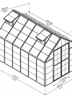 Canopia® By Palram Harmony™ Snap & Grow Greenhouse, 8' -Garden Care Supplies 8591044 05V jpg