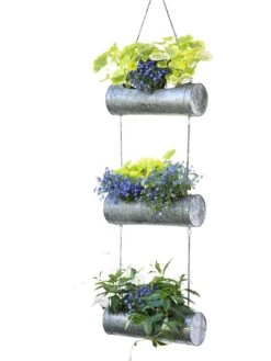 Galvanized Hanging Triple Planter -Garden Care Supplies 8595213 6967 tif