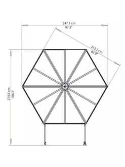 Canopia® By Palram Oasis Hexagon Greenhouse -Garden Care Supplies 8596238 005V tif