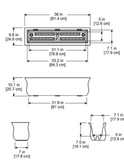 Valencia Window Box, 3' -Garden Care Supplies 8596436 18V tif