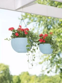 Weave Self-Watering Hanging Basket, 10" -Garden Care Supplies 8596490 2069 tif