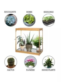 Medium Bamboo LED Grow Light Garden -Garden Care Supplies 8597883 3