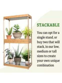 Medium Bamboo LED Grow Light Garden -Garden Care Supplies 8597883 6