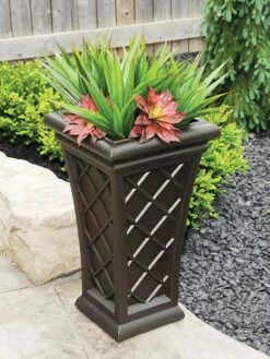 Carolina Self-Watering Tall Planter, 28" -Garden Care Supplies 8598645 03V tif