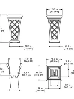 Carolina Self-Watering Tall Planter, 28" -Garden Care Supplies 8598645 11V tif