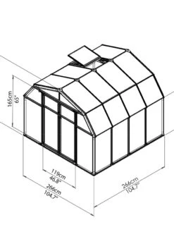 Canopia® By Palram Hobby Gardener Greenhouse, 8' -Garden Care Supplies 8599331 11V tif