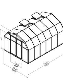 Canopia® By Palram Hobby Gardener Greenhouse, 8' -Garden Care Supplies 8599332 03V tif