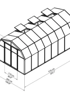 Canopia® By Palram Hobby Gardener Greenhouse, 8' -Garden Care Supplies 8599333 04V tif