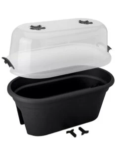 Exaco Trading Corsica Oval Bridge Planter With Cover -Garden Care Supplies 8599435 02V tif