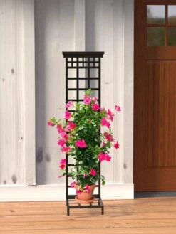 Mission-Style Planter Stand With Trellis -Garden Care Supplies 8600111 01V tif