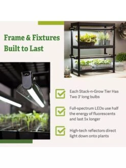 LED Stack-n-Grow Lights - 2-Tier System -Garden Care Supplies 8608906 7