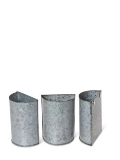 Mini Magnetic Galvanized Planter Pockets, Set Of 3 -Garden Care Supplies 8609216 8714 tif