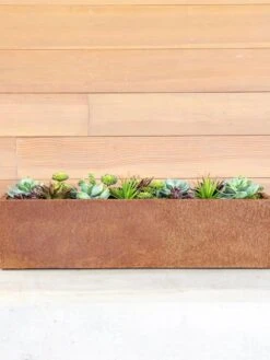 Veradek Metallic Series Corten Steel Window Box Planter, 36" -Garden Care Supplies 8611609 04V tif