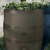 Round Rain Barrel With Planter, 35 Gallons -Garden Care Supplies 8612856WALNT 05V tif