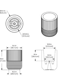 Arden Round Planter -Garden Care Supplies 8613267 01V tif
