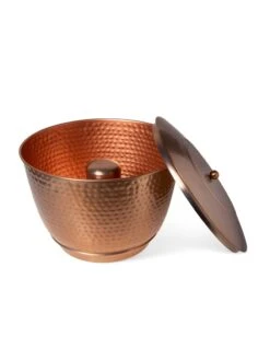 Hammered Copper Hose Pot With Lid -Garden Care Supplies 8613311 5812