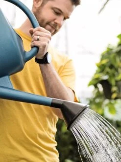 French Blue Watering Can -Garden Care Supplies ChrisAhrensSquare 0118 tif